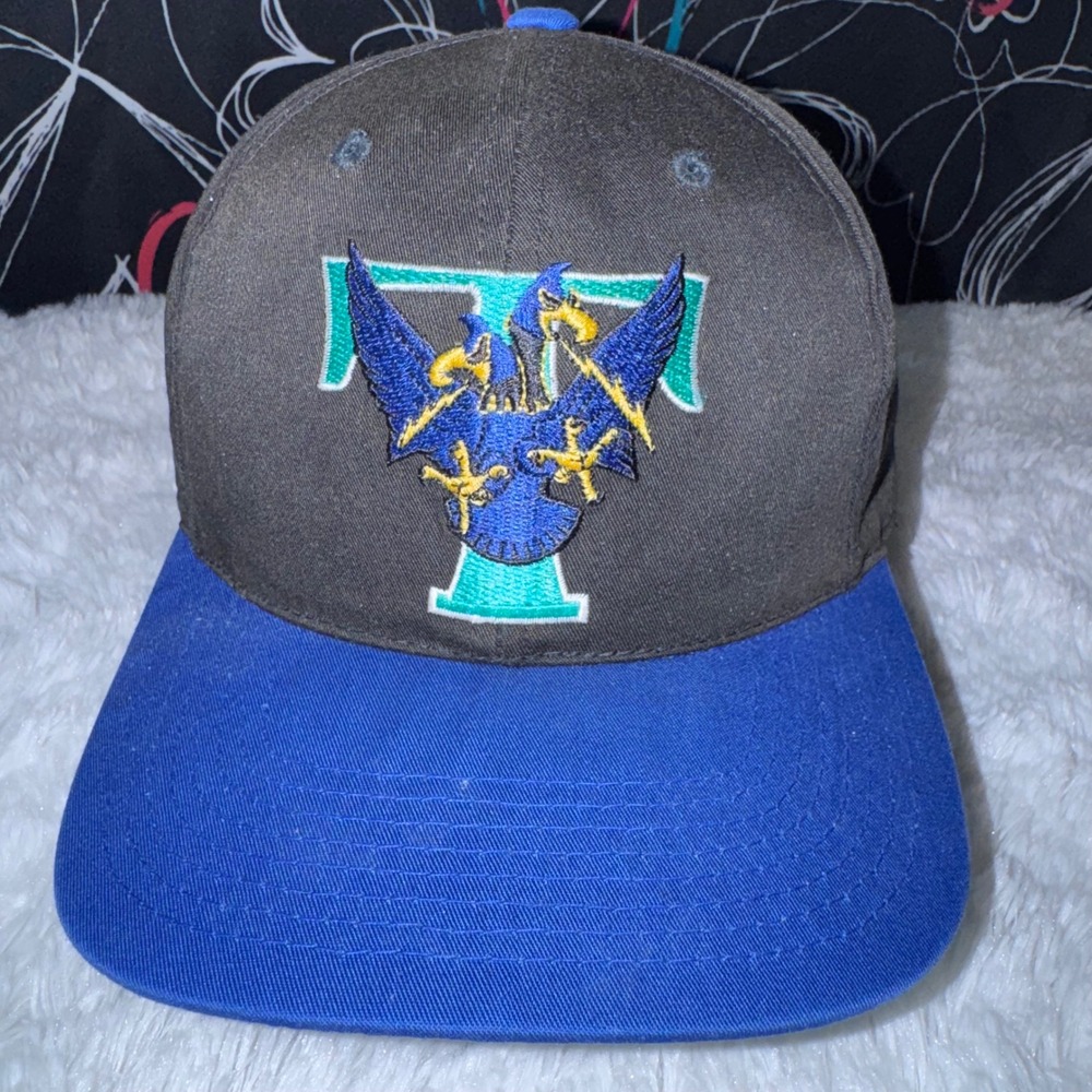 Outdoor Cap Snapback Hat Mens OSFM Black Blue Good Vintage Eagle Logo T